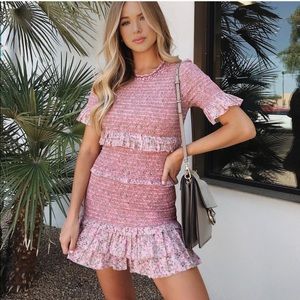 NWOT LOVESHACKFANCY Aveline Dress Beach Blue